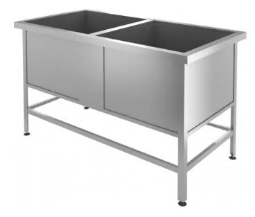 Ванна моечная двухсекционная CRYSPI ВМ 2/630 оц 1250х630х870 мм