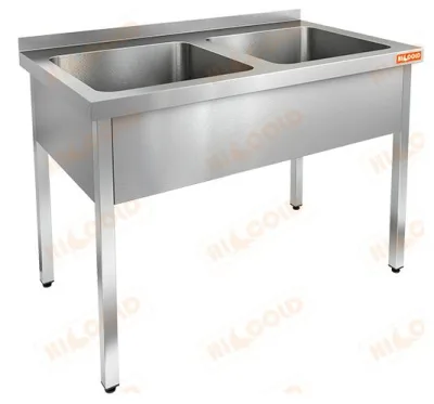 Ванна моечная двухсекционная цельнотянутая HICOLD НСО2М-12/6Б