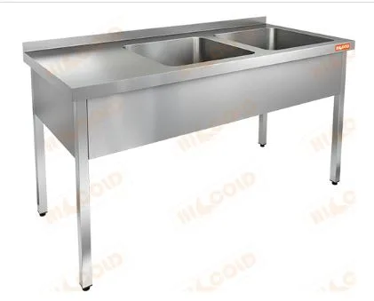 Ванна моечная двухсекционная цельнотянутая HICOLD НСО2М-15/6БП