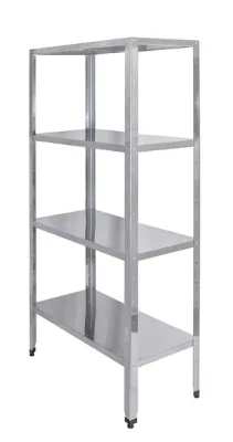 Стеллаж со сплошными полками LUXSTAHL СР-1800Х900Х400/4 НЕРЖ