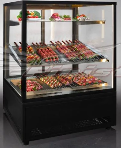 Напольная витрина для мяса и мясных заготовок шашлыка JOBS meat (4 полки)