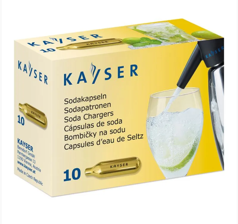 Баллончики для содовой воды KAYSER (CO2), 10 шт/уп