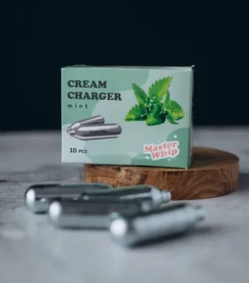 Баллончики для сифона для взбивания сливок (N2O) 10 шт/уп. вкус мята MasterWhip /1/36/ ТП