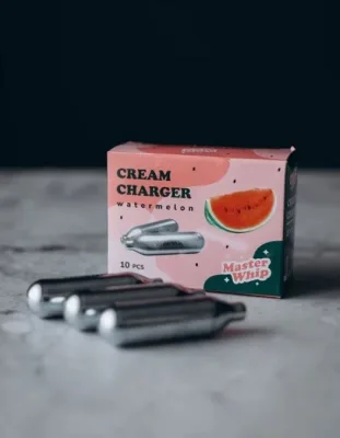 Баллончики для сифона для взбивания сливок (N2O) 10 шт/уп. вкус арбуз MasterWhip /1/36/ ТП
