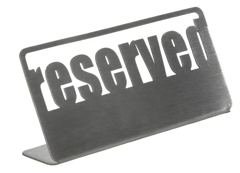 Табличка настольная "Reserved 1" нерж. Luxstahl