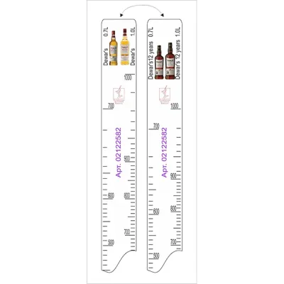 Линейка «Дюартс вайт 0.75л» пластик; L=28,B=2см, белый