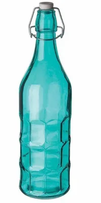 Бутылка голубая с крышкой 1 л, стекло, P.L. Proff Cuisine
