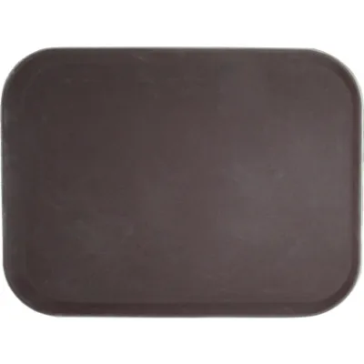 Поднос прорезиненный прямоугольный 460х360х30 мм коричневый [1418CT Brown]