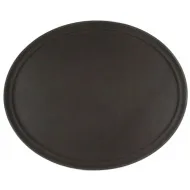 Поднос прорезиненный овал. 680*460*45 корич.[2700CT Brown]