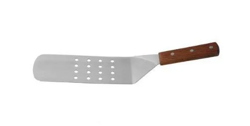 Лопатка 36,5 см. изогнутая раб.часть 19*7 см. нерж. перфор. с дерев. руч MGsteel /1/120/ (906W)