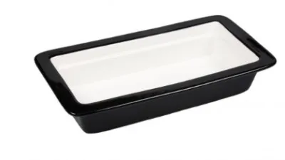 Гастроемкость 1/3-65 (32,5*17,6*6,5 см), черный борт, фарфор, P.L. Proff Cuisine