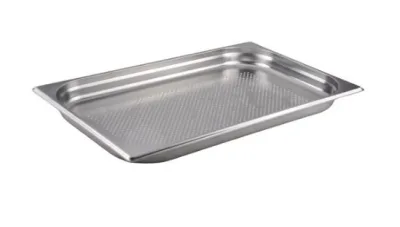 Гастроемкость 1/1 h= 40 мм. 530*325 мм. 5,5 л. нерж.перфорир. d=4 мм. MGsteel /1/6/