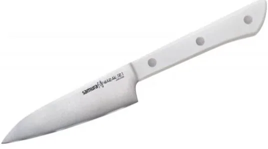 Нож кухонный "SAMURA HARAKIRI" овощной 99 ММ белый, AUS-8, ABS пластик