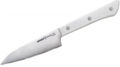 Нож кухонный "SAMURA HARAKIRI" овощной 99 ММ белый, AUS-8, ABS пластик
