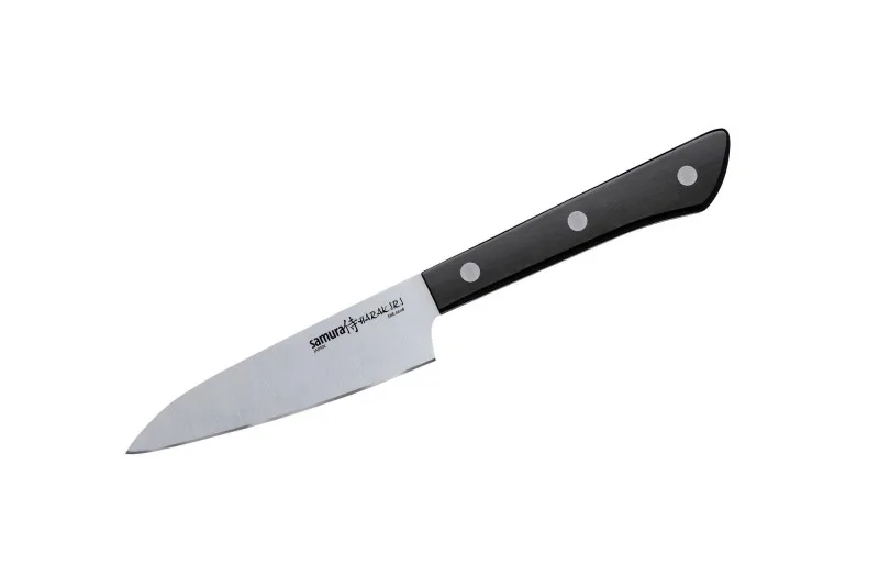 Нож кухонный "SAMURA HARAKIRI" овощной 99 ММ чёрный, AUS-8, ABS пластик