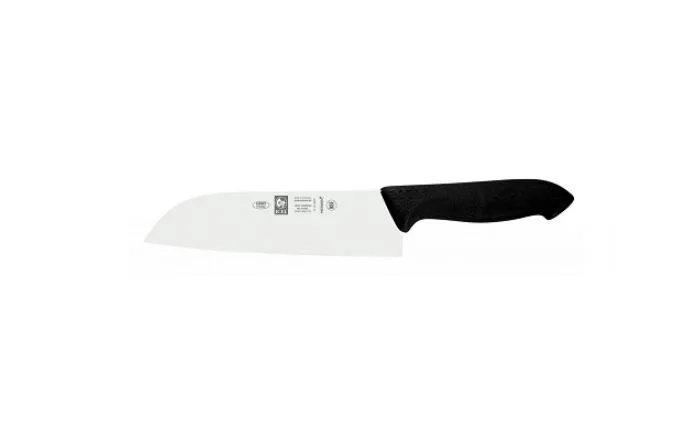 Нож японский Santoku 180/300 мм. черный HoReCa Icel