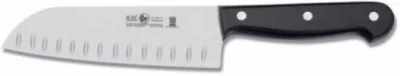 Нож японский Santoku 180/300 мм. с бороздками, черный TECHNIC Icel 27100.8685000.180
