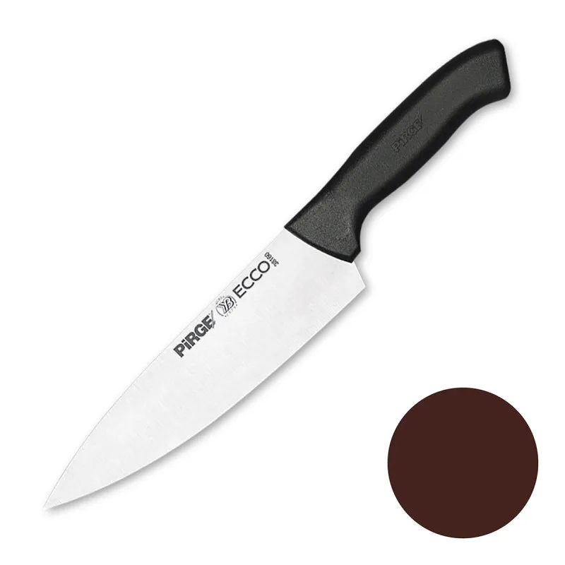 Нож поварской 21 см,коричневая ручка Pirge