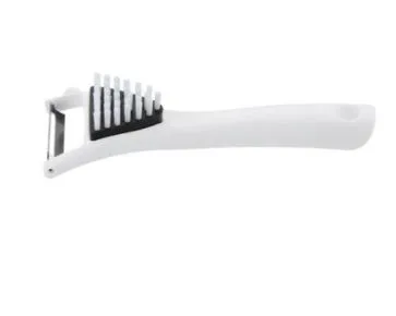Овощечистка 5/17,5 см. с плавающим лезвием и щеткой, белая нерж. с пластик. ручкой (49265) FM /1/4/*