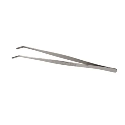 Щипцы (пинцет) 30 см. прямые, изогнутый кончик, нерж. MGsteel /1/100/ (TW-3030)