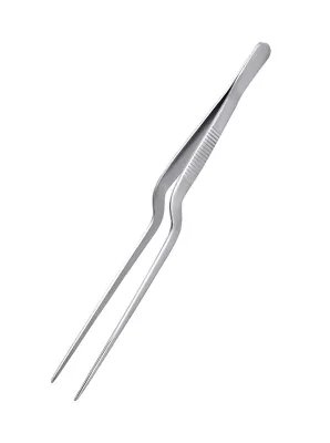 Щипцы (пинцет) 30 см. изогнутые, нерж. MGsteel /1/100/ (TW-0030)