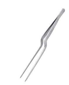 Щипцы (пинцет) 16 см. изогнутые, нерж. MGsteel /1/100/ (TW-0016A)