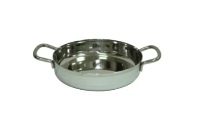 Сковорода порц. d=12,5 см. h=3,5 см. 0,4 л. нерж. глубокая с 2 ручками MGsteel /1/12/*(MPDH12)