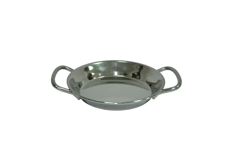 Сковорода порц. d=15 см. h=2 см. 0,25 л. нерж. с 2 ручками MGsteel /1/12/ (MPH15)