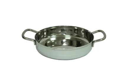 Сковорода порц. d=18 см. h=3,5 см. 0,85 л. нерж. глубокая с 2 ручками MGsteel /1/12/ (MPDH18)