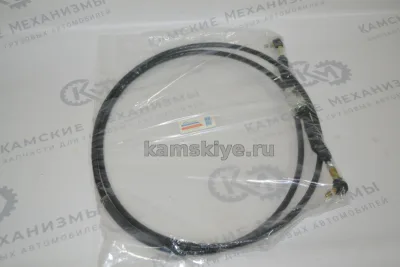 Трос привода КПП HASTERSON на КамАЗ 6580/65801/65802 (в сборе стопорные пластины,пыльники, с наконечниками) (OEM 16108-1703008-10)
