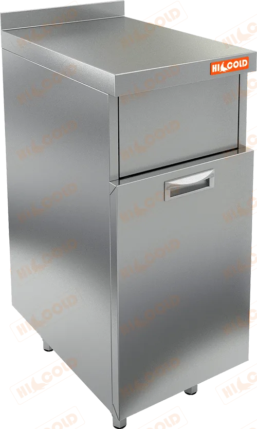 Стол под мусорный бак с бортом HICOLD НБММБ-4/6БВ (400х600х850 мм)
