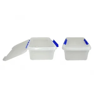 Контейнер для продуктов прямоуг. 6,0 л. 30*23*12 см. с синим зажимом MGprof /1/30/ ТП
