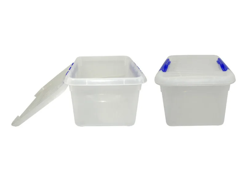Контейнер для продуктов прямоуг. 8,0 л. 30*23*16,5 см. с синим зажимом MGprof /1/25/ ТП