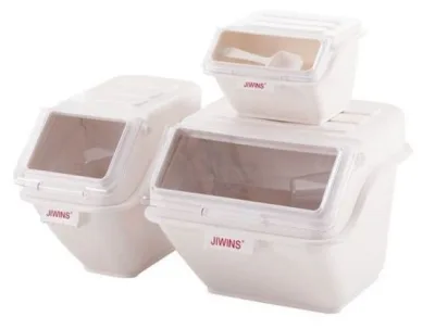 Контейнер для сыпучих продуктов 20л, 43х29см h59см, цвет белый, серия Jiwins JW-S20