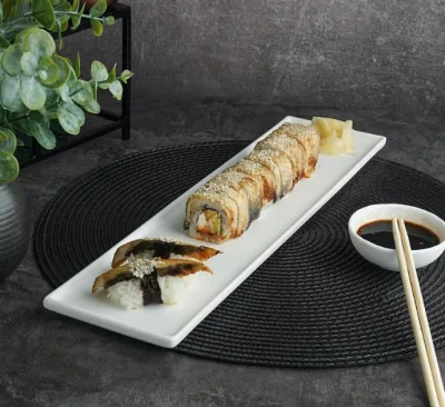 Блюдо прямоугольное 40,5*10,5 см h1,5 см White Matt Panasia P.L. Proff Cuisine