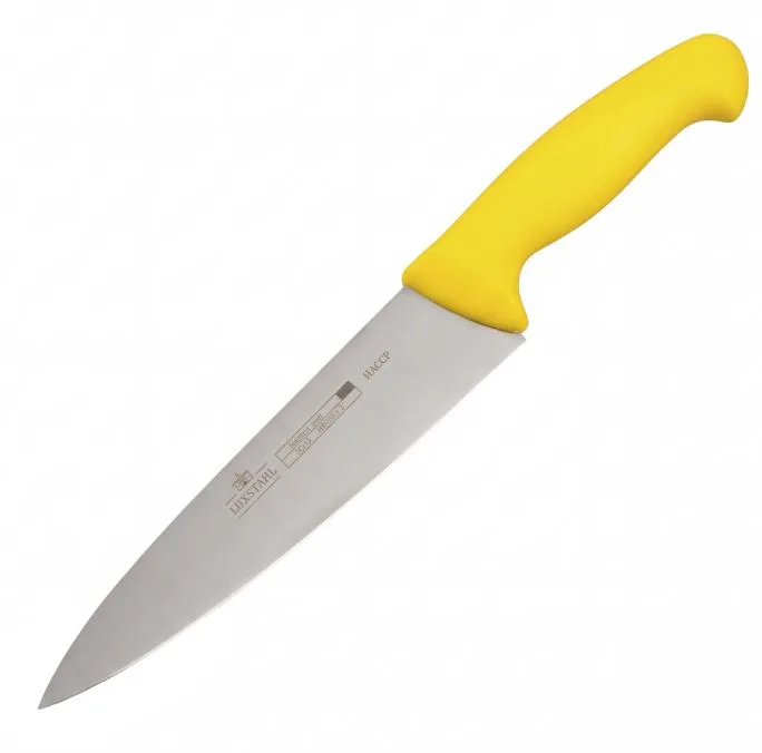 Нож поварской 8" 200мм желтый "HACCP" Luxstahl [W016]