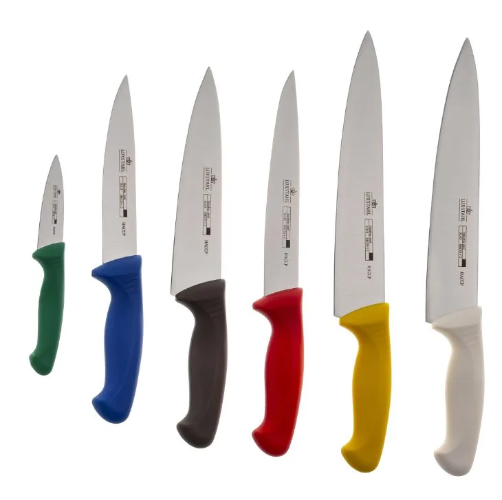 Нож универсальный 6,5" 170мм зеленый "HACCP" Luxstahl [W016]