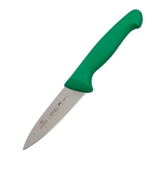 Нож овощной 3,5" 90мм зелёный "HACCP" Luxstahl [W016]