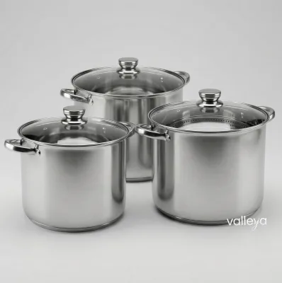 Набор кастрюль VL-0165-1 6пр (11+13+16л) *2