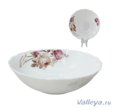 Салатник 7" 17,5см опал 6916 "Ароматная роза" *48
