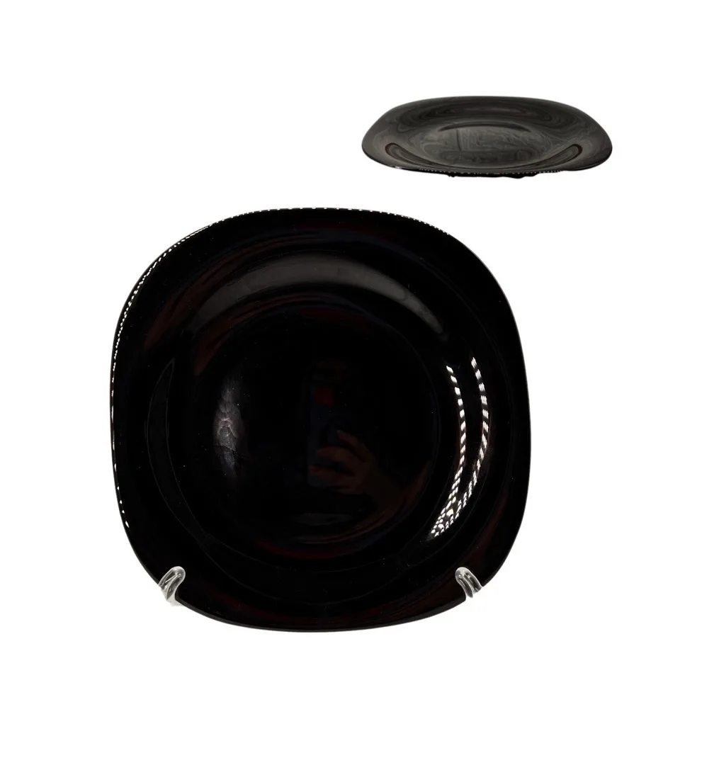 Тарелка 8,5" опал квадрат 21,5см "Black/черный" LFP85 *48