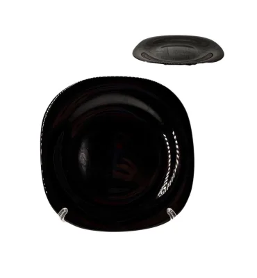 Тарелка 8,5" опал квадрат 21,5см "Black/черный" LFP85 *48