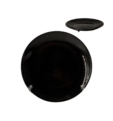 Тарелка 7,5" гладкая опал HLYGP75 "Black, черный" *72