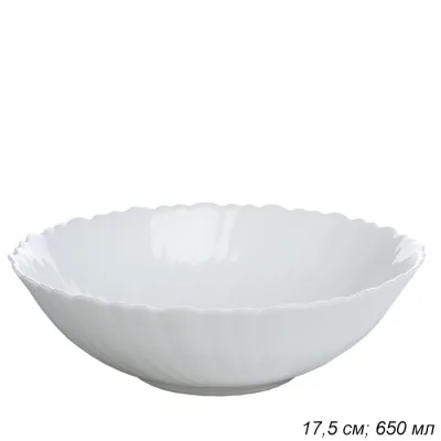 Салатник опал 650мл 175мм ТW-70ХN (WHITE) *48
