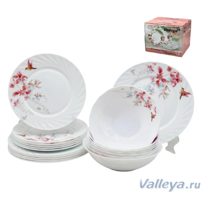 Сервиз стол 19пр опал 7288 "Колибри" *2