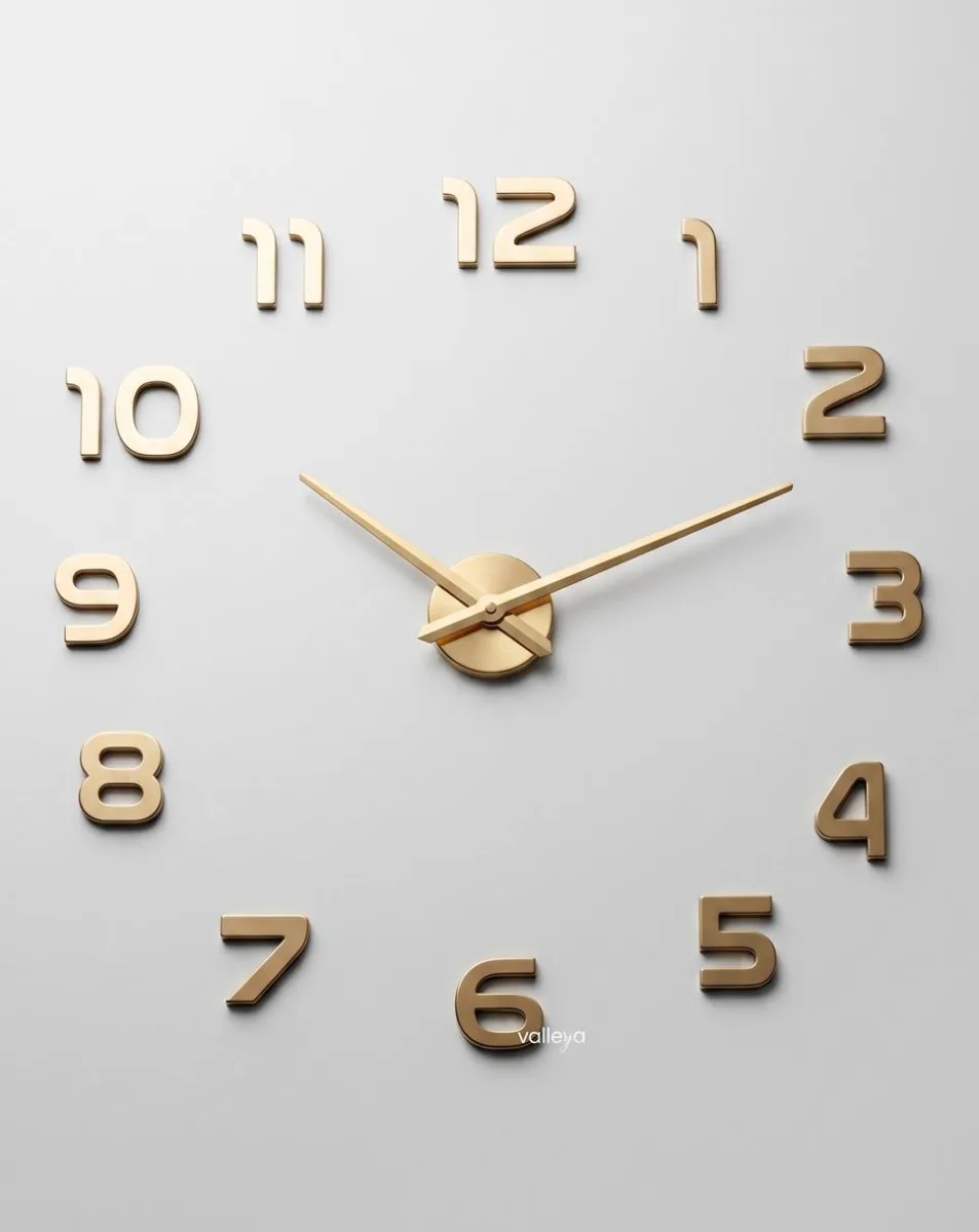 Часы аппликация 100-120см ЗОЛОТО AL002G/3 *36