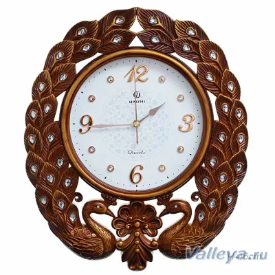 Часы настенные 46см Павлины коричн 9036135Т-2 *10