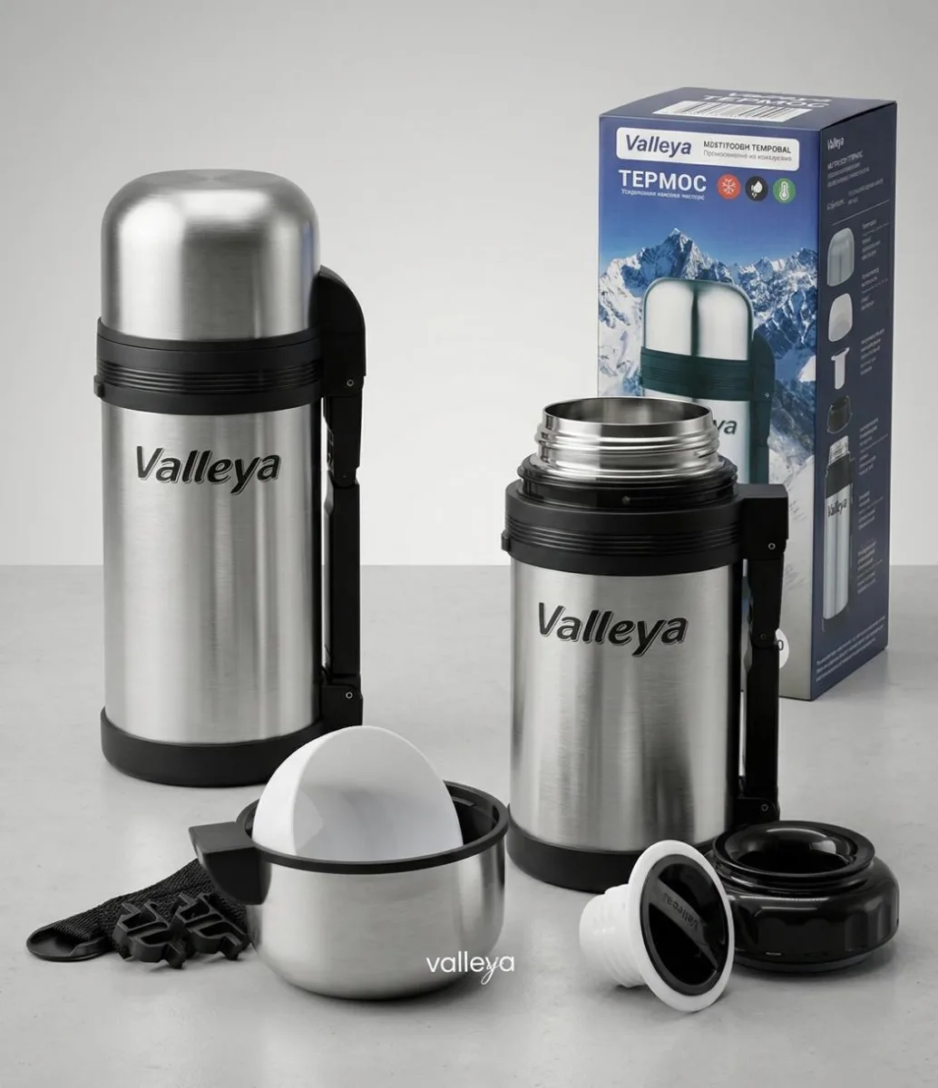 Термос Valleya 1,0л универсальный *12