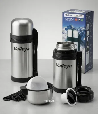 Термос Valleya 1,0л универсальный *12