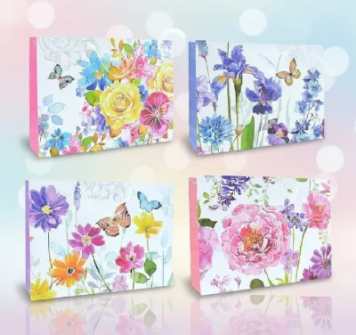 Пакет подарочный "Flowers" 23х18х10см *720